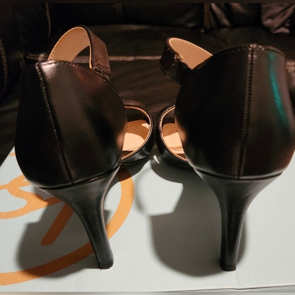 Life Stride Black Women's Heels Mega Black Vinci - Picture 6 of 9
